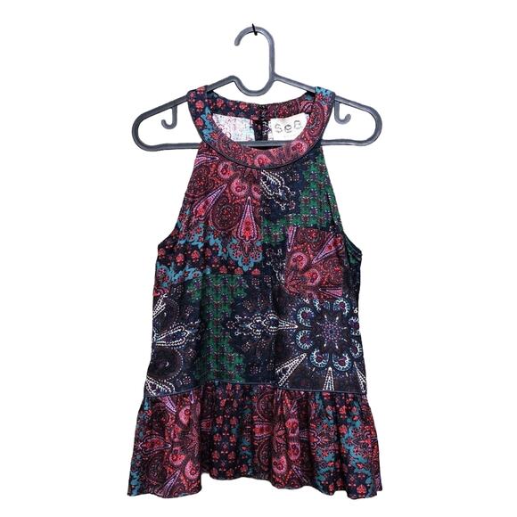 Sea New York Silk Wool Patchwork Paisley Peplum 2 - Picture 1 of 7